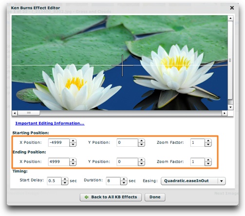 Left-to-right panorama settings